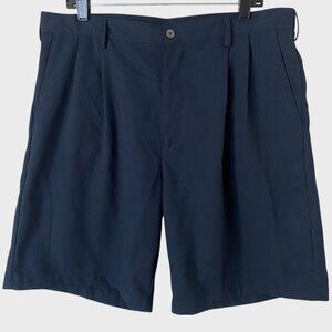 Nike Tour Pleated Chino Golf Shorts Navy Men's Size 38 Dri-Fit Casual Preppy